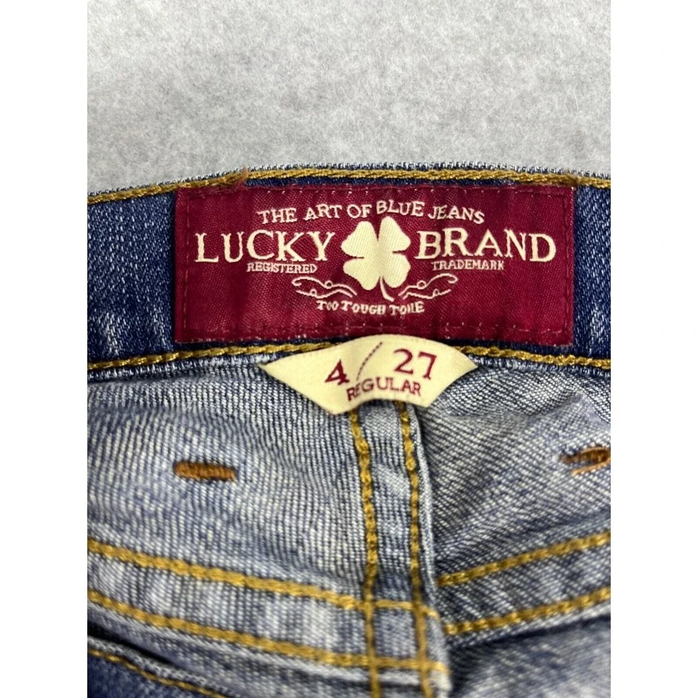 Lucky Brand Jeans Women's‎ Size 4 Sofia Straight Distressed Mid Rise